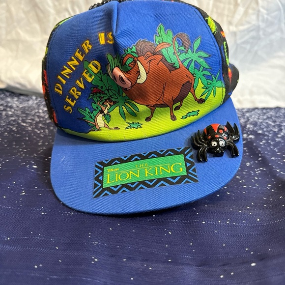 Disney The Lion King Vintage Cap Hat Timon Pumbaa Bug Dinner Served Children 4-7 - Picture 3 of 9
